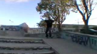 Marco noseslide on the ledge skatepark @ melun