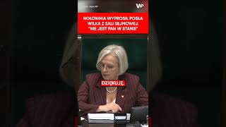 Hołownia wyprasza posła Wilka z Sejmu. \