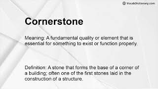 Cornerstone Meaning