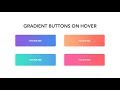 1- Animated gradient buttons on hover Using HTML and CSS