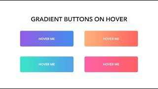1- Animated gradient buttons on hover Using HTML and CSS