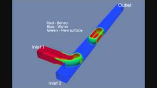 Slug flow, T-junction, free surface - OpenFOAM