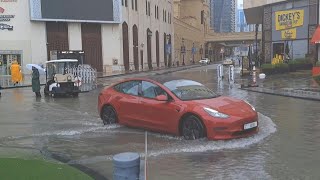Dubai streets flooded as heavy rain returns to desert UAE | AFP