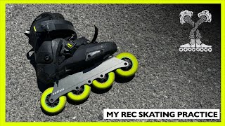 My Recreational Inline Skating practice on The Rollerblade Twister XT