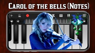 Carol of the bells Piano Tutorial With Notes | Lindsey Stirling