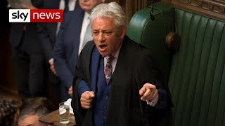 Speaker John Bercow gives Boris Johnson a telling off