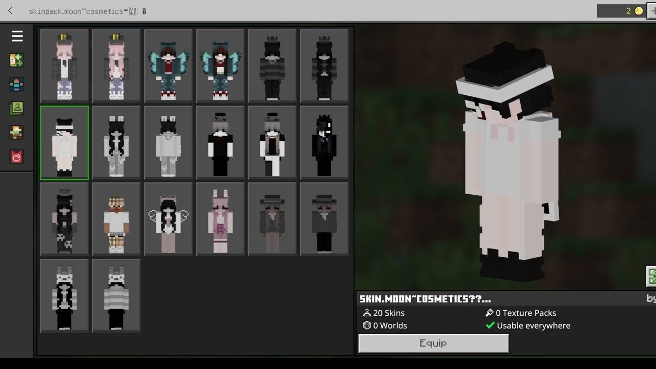 Mcpe Cosmetics Matching Skins Youtube