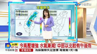 【又嘉氣象報報】今仍有午後雷陣雨 週四至週休假期穩定高溫│中視晨間氣象  20220720