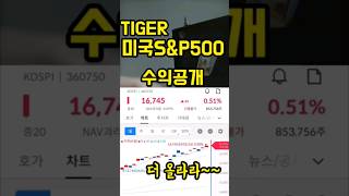 TIGER 미국S\u0026P500 ETF  수익공개 #배당금 #배당주 #투자 #etf