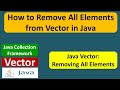 How to Remove All Elements from Vector in Java | Java Collection Framework
