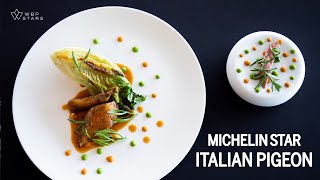 Michelin star PIGEON at Lux Lucis restaurant in Italy by chef Valentino Cassanelli