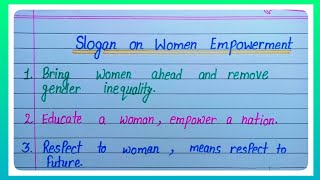 10 Best Slogan On Women's Empowerment In English l Women's Day l 8 March l Calligraphy Creators l