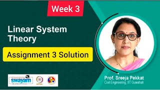 💥WEEK 3💥 🔥100%🔥💥LINEAR SYSTEM THEORY ASSIGNMENT SOLUTION💥