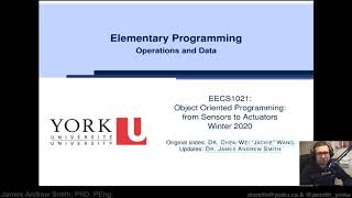 Class: Elementary Programming in Java -- Operations and Data