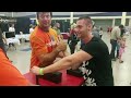 devon larratt vs milan stojanovic armwrestling at the buffalo expo center