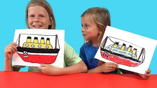How to Draw Titanic Ship for Children | Drawing and Painting for Kids | Drawing Challenge