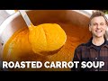 Roasted Carrot Soup | Slightly sweet healthy soup recipe