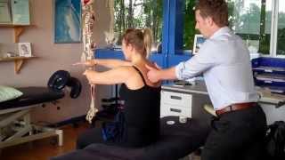 Myofascial release techniques for the Rhomboids / thoracic spine using Soft Tissue Release (STR)