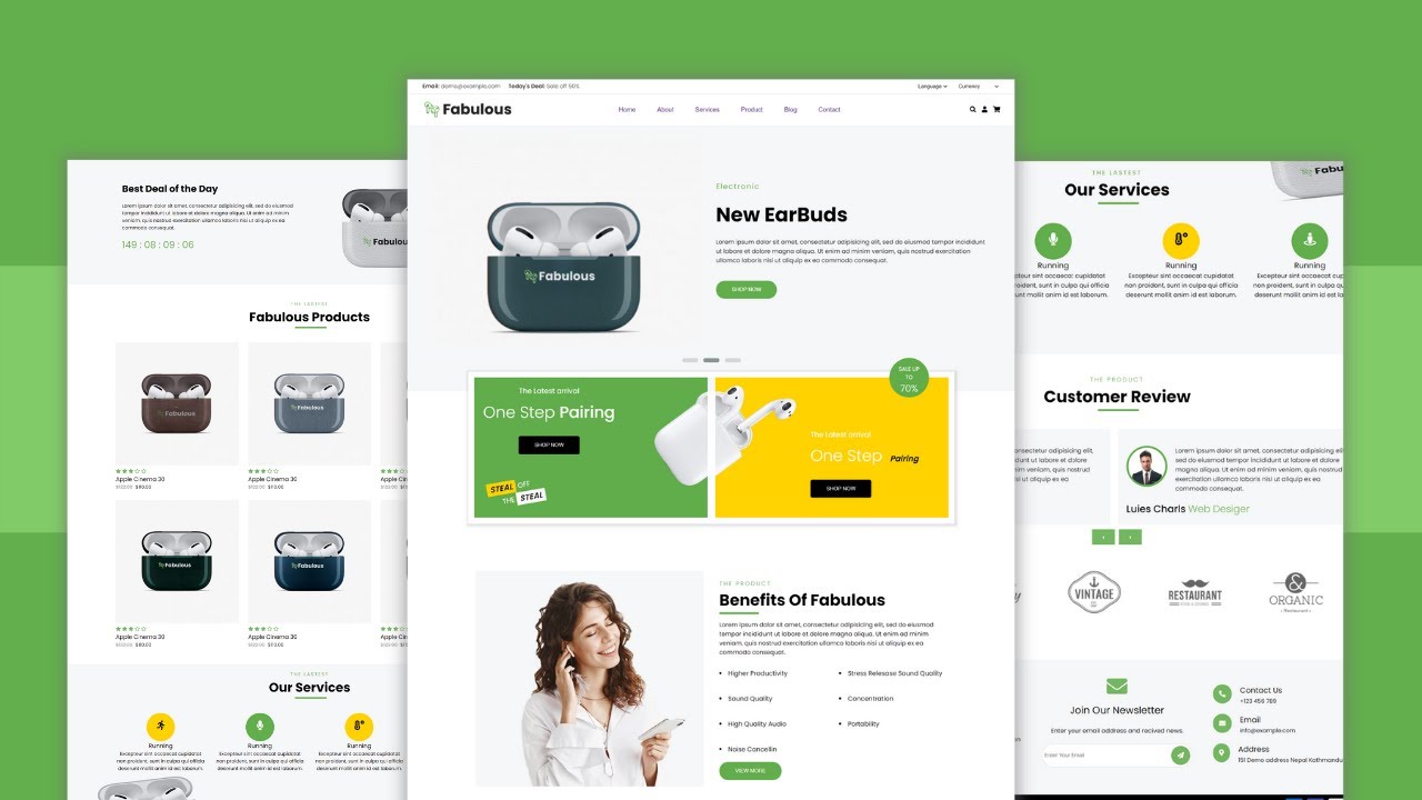 Responsive Earbuds Ecommerce Website Using Html Css Javascript How To
