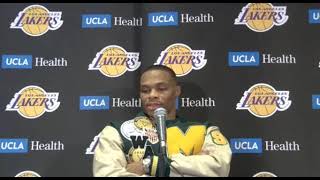 Russell Westbrook postgame; Lakers beat the Kings