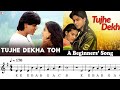 Tujhe Dekha Toh Yeh Song Easy Notes l Lata Mangeshkar l by Violinist Sibin S S l V4 Violin l Dilwale