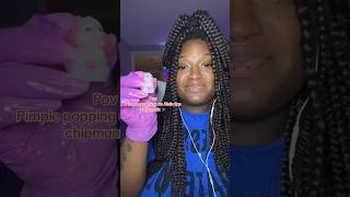 Pimple popping Alvin the chipmunk fidget toy #asmr #doughaasmr #fidgettoy #pimple #oddlysatisfying