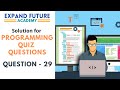 Solution for Programming Quiz Questions - Q29 -  Expand Future Academy #Shorts #CSharp #Dotnet