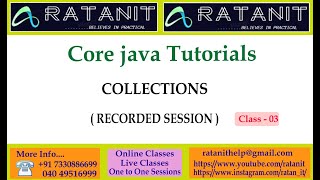 Core java Tutorials || Collections by Mr.Ratan || class-03