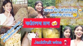 কঠালৰ মদ কেনেকৈ বনায় 🤔 আহক চাঁও//how to make jackfruit 🍷 wine 🥂,,?#wine #fruits #viralvideo 😊♥️//