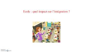 Ecole et intégration sociale (SOCIOLOGIE)