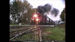 CP Rail C424's and RS18's between Newport and Richford,VT 10/06/1989