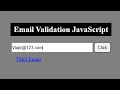 JavaScript Project 11 | Email Validation in JavaScript | Regular Expression