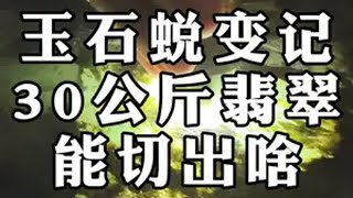 玉石蜕变记，30公斤翡翠，能切出啥？ 翡翠 翡翠原石 玉石雕刻