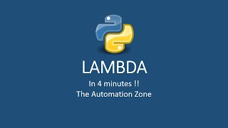 Lambda Expressions - Python Tutorial 19 *** OLD ***