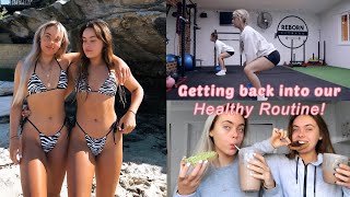 Workout With Us & What We Eat In A Day! (Healthy Lifestyle, skin updates)| Mescia Twins