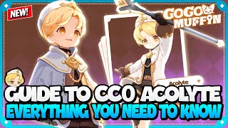 ACOLYTE (CC 0) CLASS GUIDE - Healing \u0026 DPS Builds Explained! | Go Go Muffin!