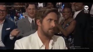 Ryan Gosling's reaction to winning the Critics' Choice Award