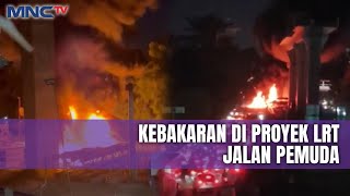 FULL Akibat Percikan Api Las, Tiga Drum BBM Solar di Proyek LRT Pemuda Terbakar | LIS | 11/03