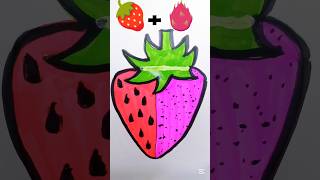 Strawberry fruit mix art #shorts