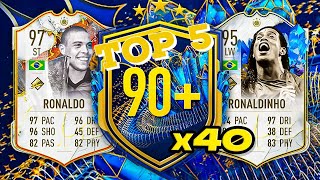 TOP 5 PICKS OF 40x 90+ ICON PLAYER PICKS! - FUT23