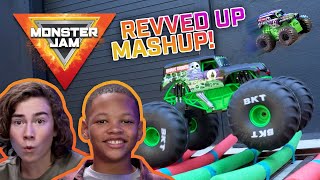 MEGA Monster Jam Revved Up Recaps 🔥 Monster Jam Mash Up - Action Toy Videos for Kids