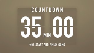 35 Minute Countdown Timer β³ Flip Clock with Simple Gong π¦π
