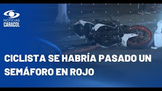 Joven muere tras accidente en Bogotá entre moto y una bicicleta