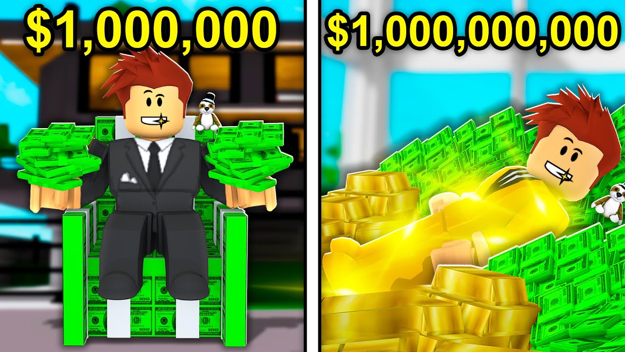 1 MILLION To 1 BILLION Dollars In Roblox Brookhaven.. - YouTube