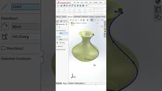 Revolved Surface in solidworks  #cadmonkeys #solidworks #drawing #shortsfeed #art #cad #design