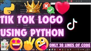 Drawing TikTok Logo using Python | Python Turtle Tutorial #python #tiktok #design