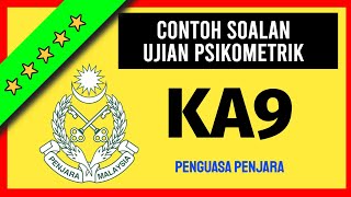 Contoh Soalan Ujian Psikometrik PENGUASA PENJARA KA9 Jabatan Penjara Malaysia