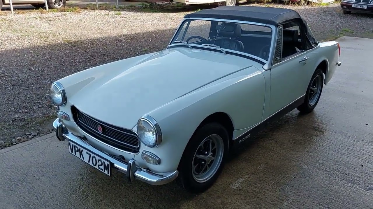 1974 MG Midget 1275 RWA In Glacier White - YouTube