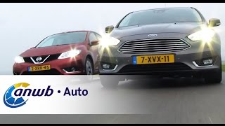 Nissan Pulsar vs Ford Focus dubbeltest - ANWB Auto