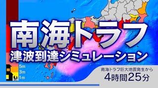 【全5ケース】南海トラフ巨大地震 津波到達シミュレーション